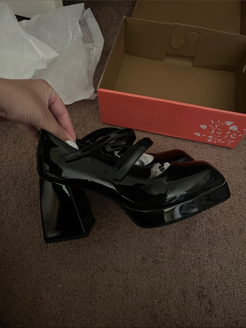 Block heel Mary Janes
